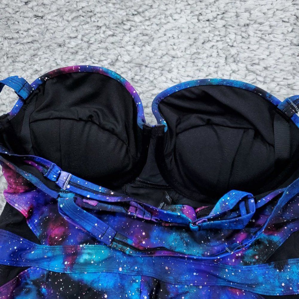 Torrid Blue and Purple Galaxy One Piece Swimsuit - Picture 3 of 10